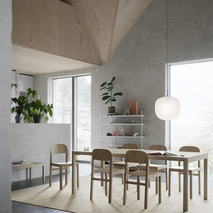 Workshop Esstisch, Black linoleum-Black 140 x 92cm Muuto