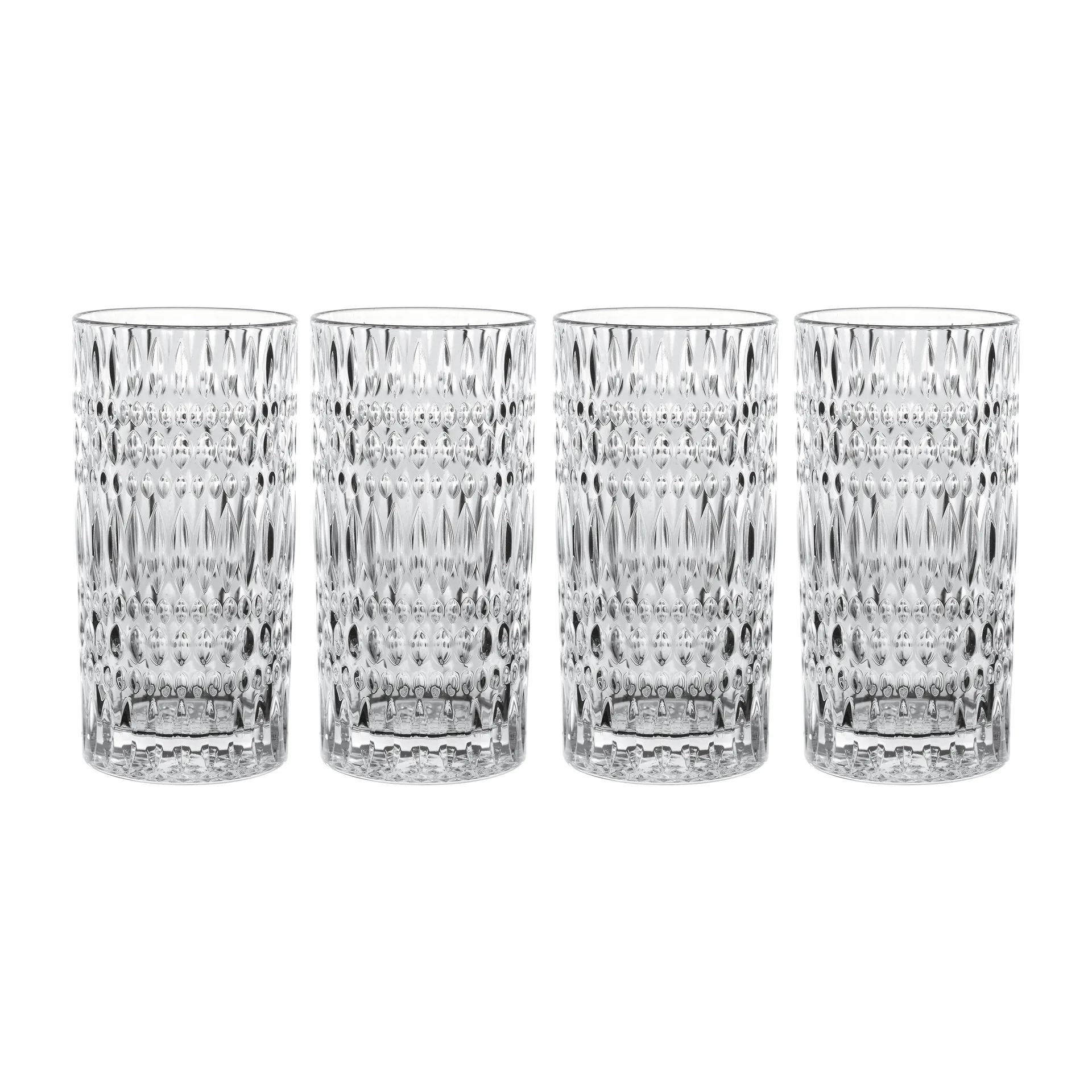 Ethno Longdrinkglas 43,4 cl 4er Pack, Klar Nachtmann