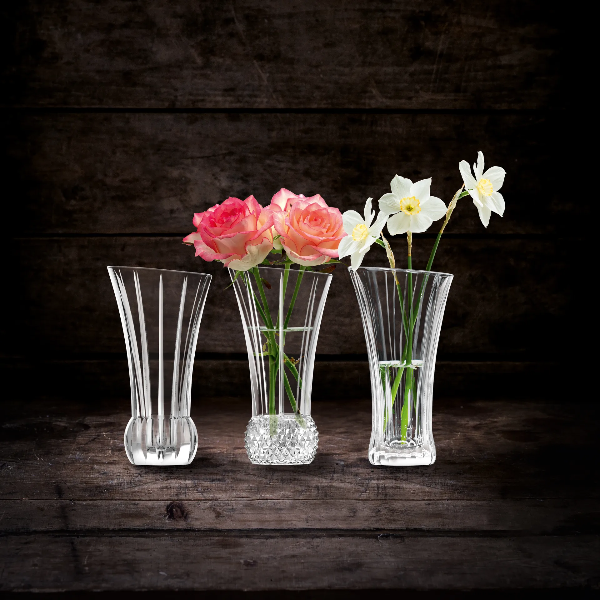 Spring Vase 3er Pack, Klar Nachtmann