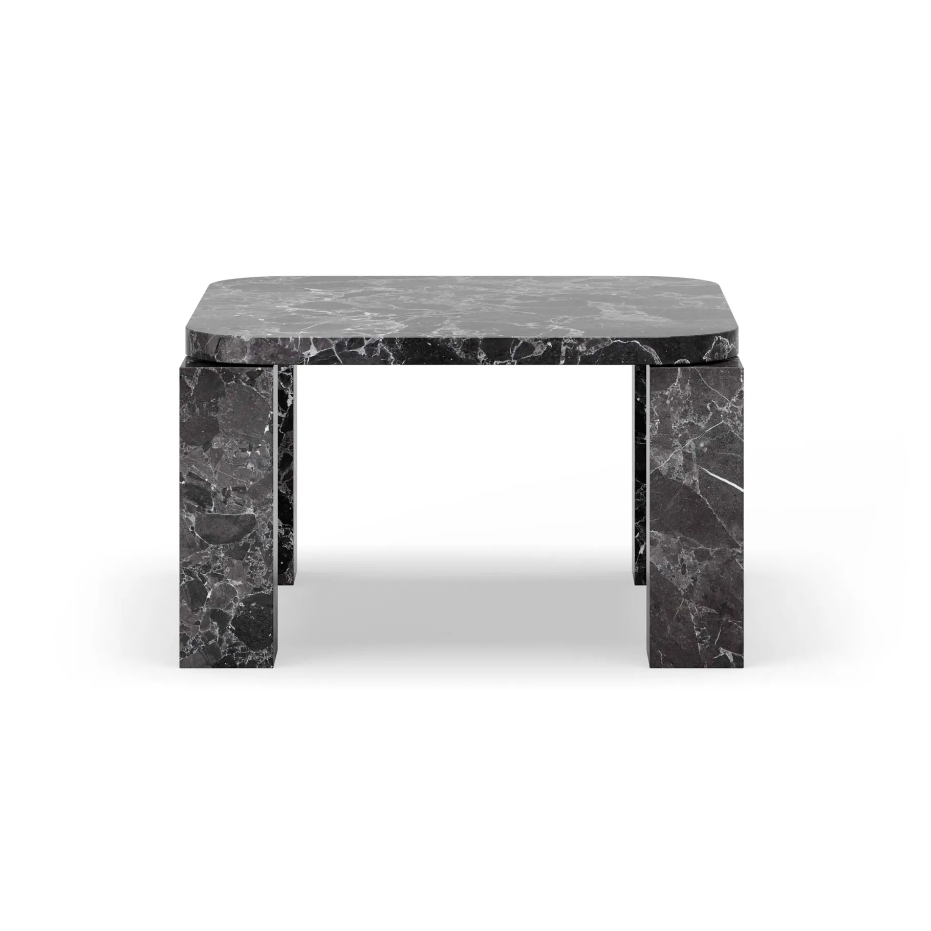Atlas Couchtisch 60 x 60cm, Costa black marble New Works