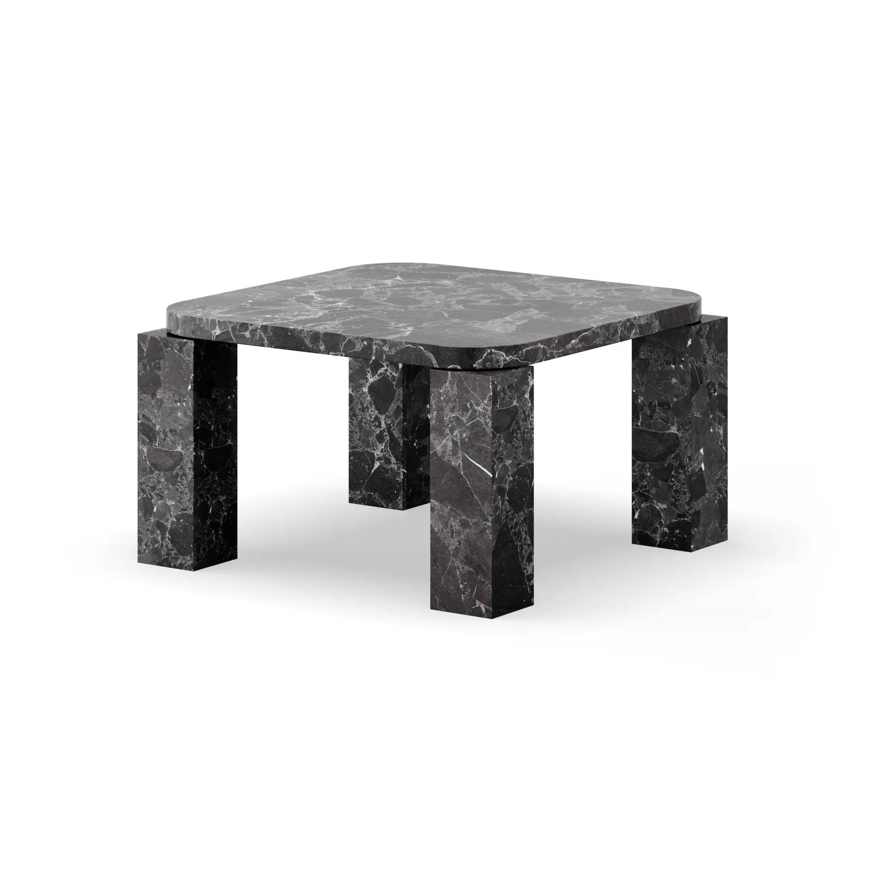 Atlas Couchtisch 60 x 60cm, Costa black marble New Works