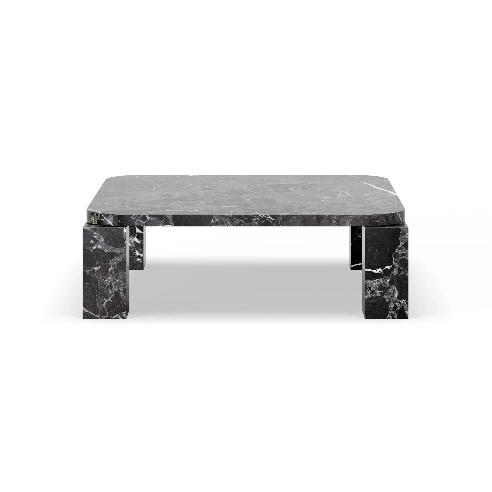 Atlas Couchtisch 82 x 82cm, Costa Black marble New Works