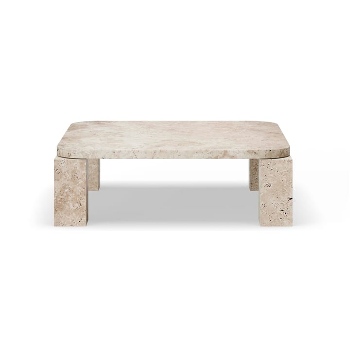 Atlas Couchtisch 82 x 82cm - Unfilled Travertine - New Works