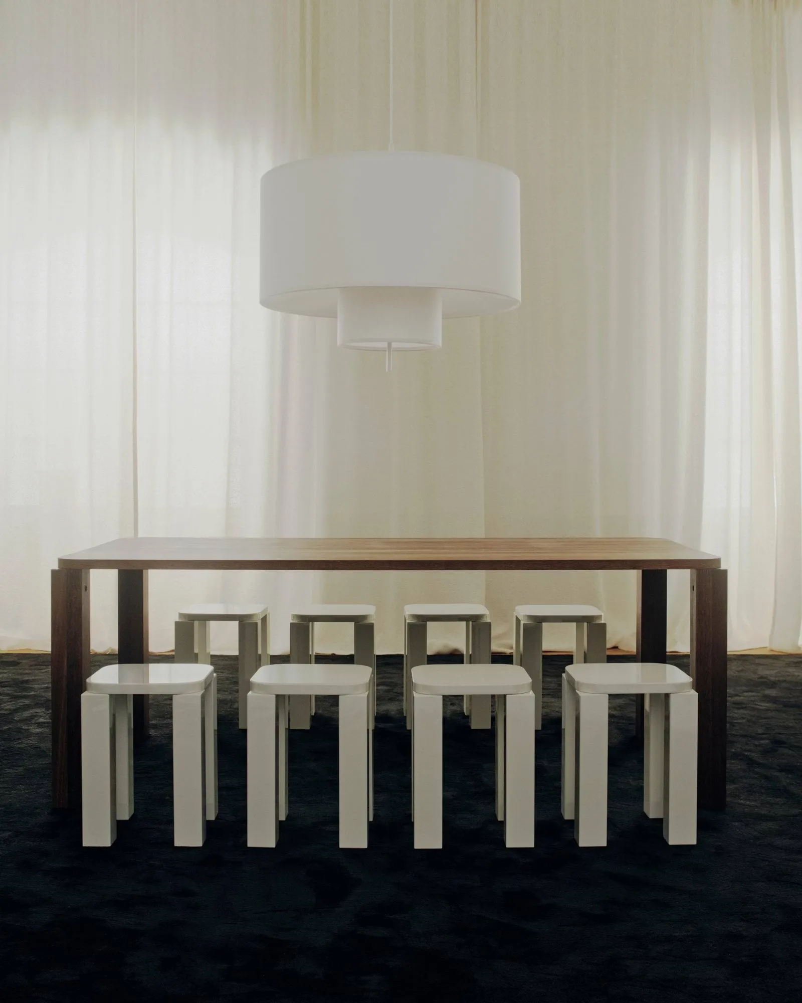 Atlas Hocker, Creme New Works