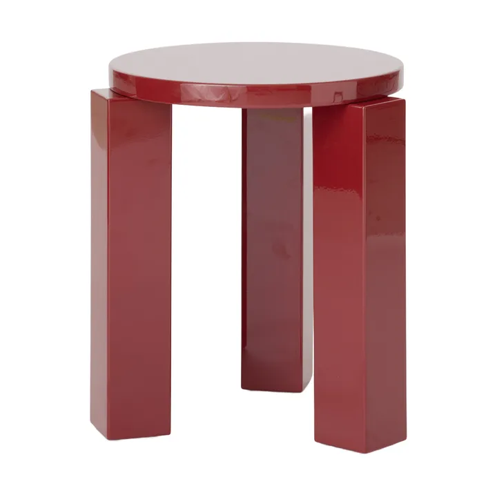 Atlas runder Hocker - Burgundy, Ø36x44 cm - New Works