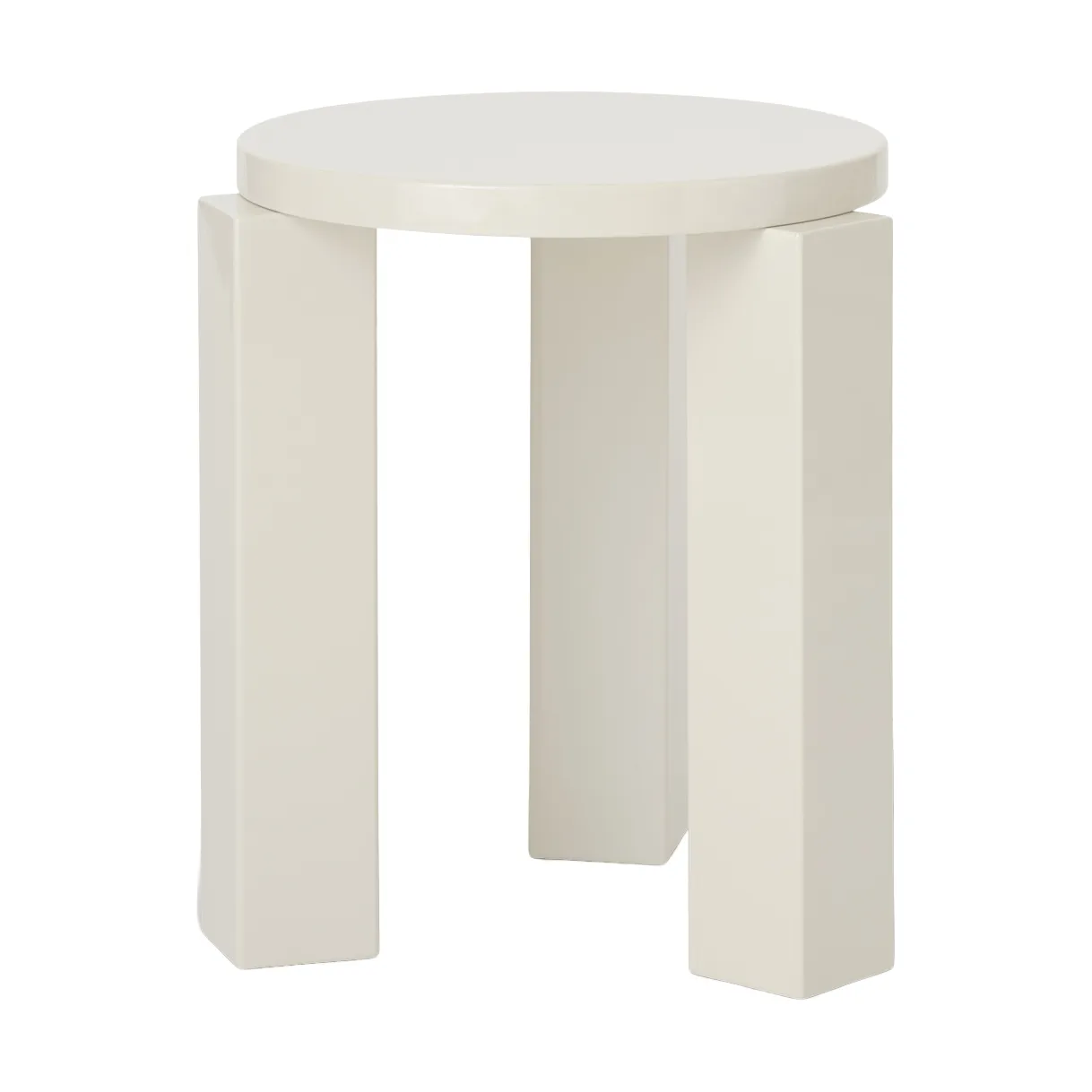 Atlas runder Hocker, Creme, Ø36x44 cm New Works