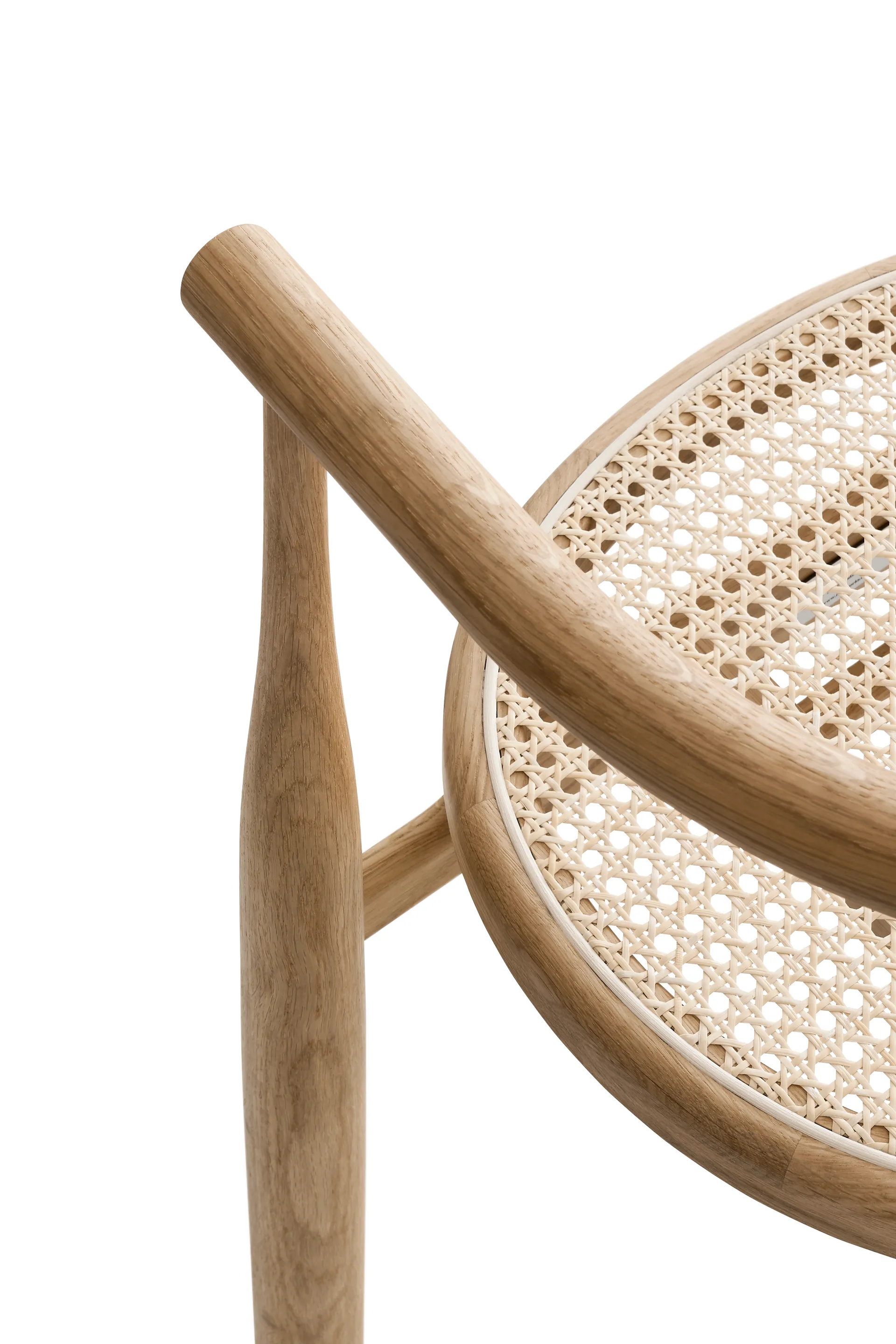 Bukowski Armlehnstuhl, Eiche geölt-Rattan New Works