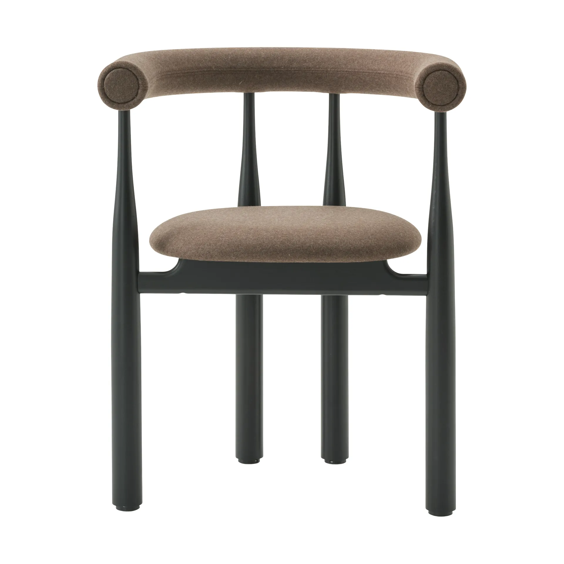 Bukowski Armlehnstuhl gepolstert, Black, Wooly Plus 1008 New Works