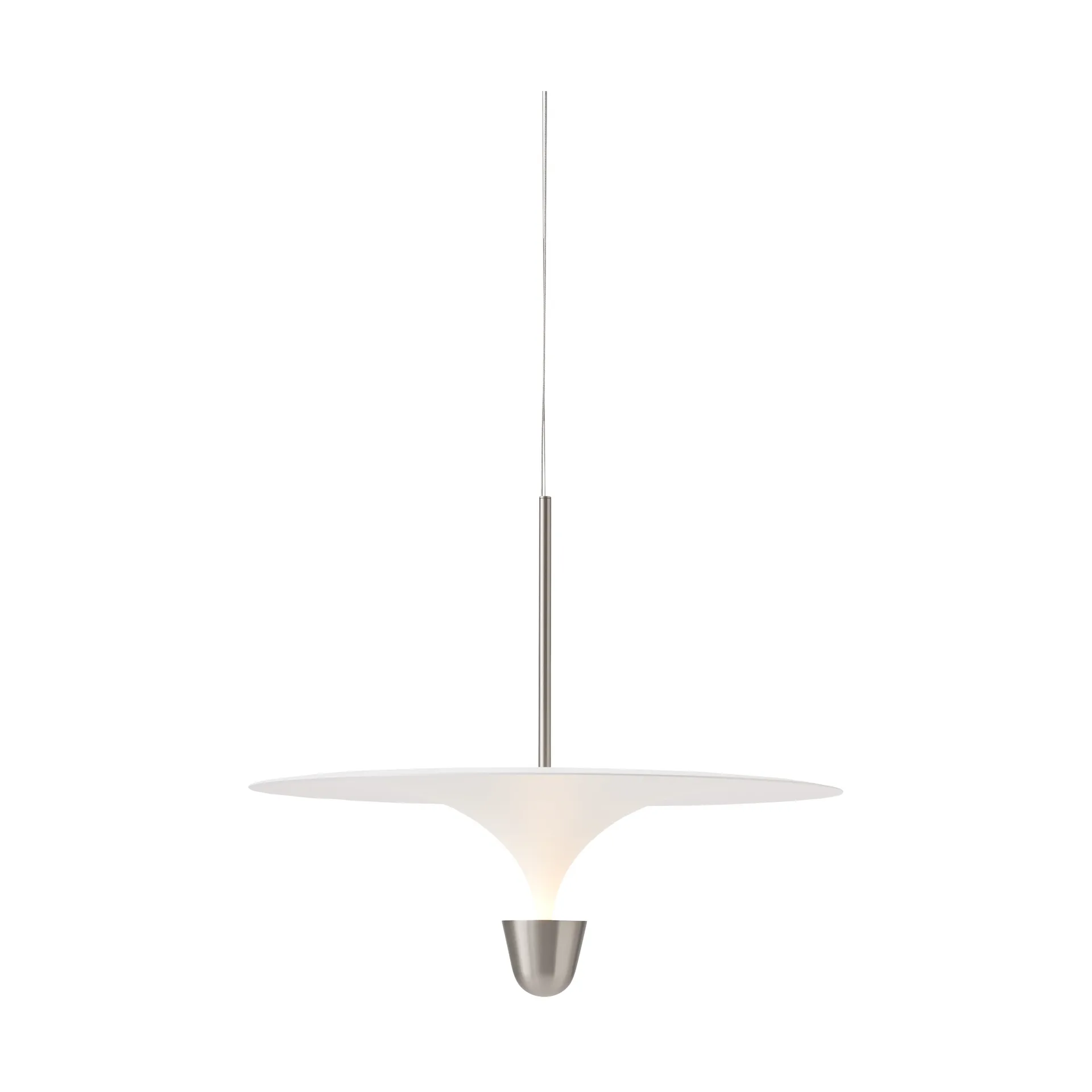 Kantarell Pendelleuchte Ø60 cm, Nickel plattiert New Works