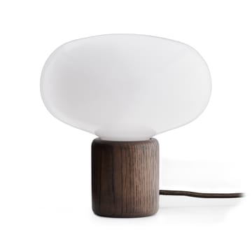 Karl-Johan Tischleuchte - Smoked oak-white opal glass - New Works