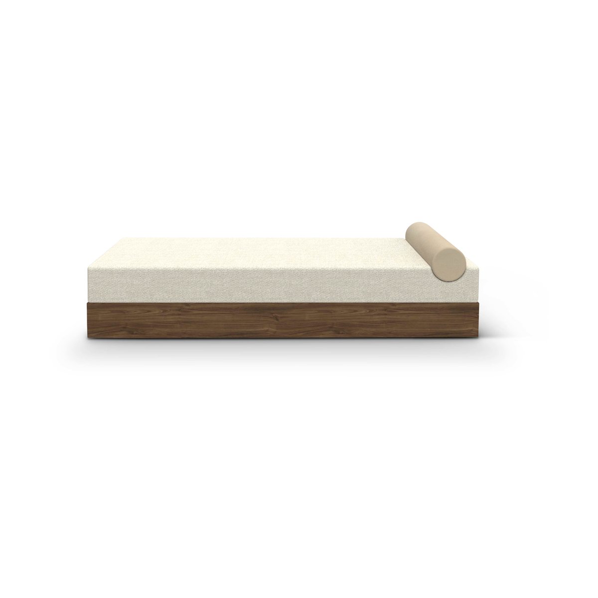 New Works Mass Tagesbett 200x75x51 cm Karakorum ivory 001-walnut