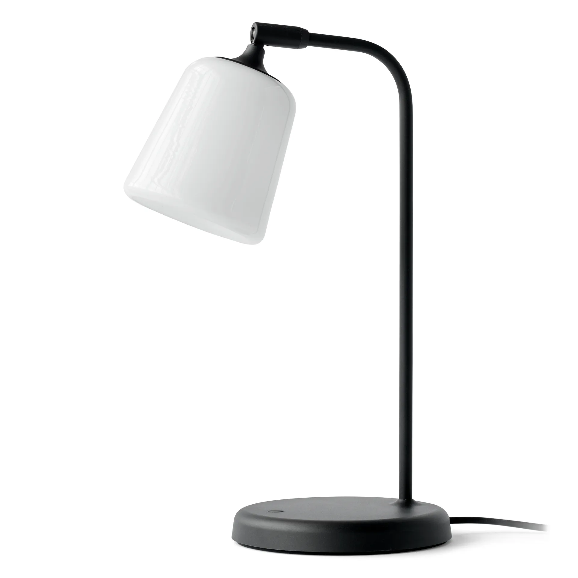 Material Tischleuchte, White opal glass New Works