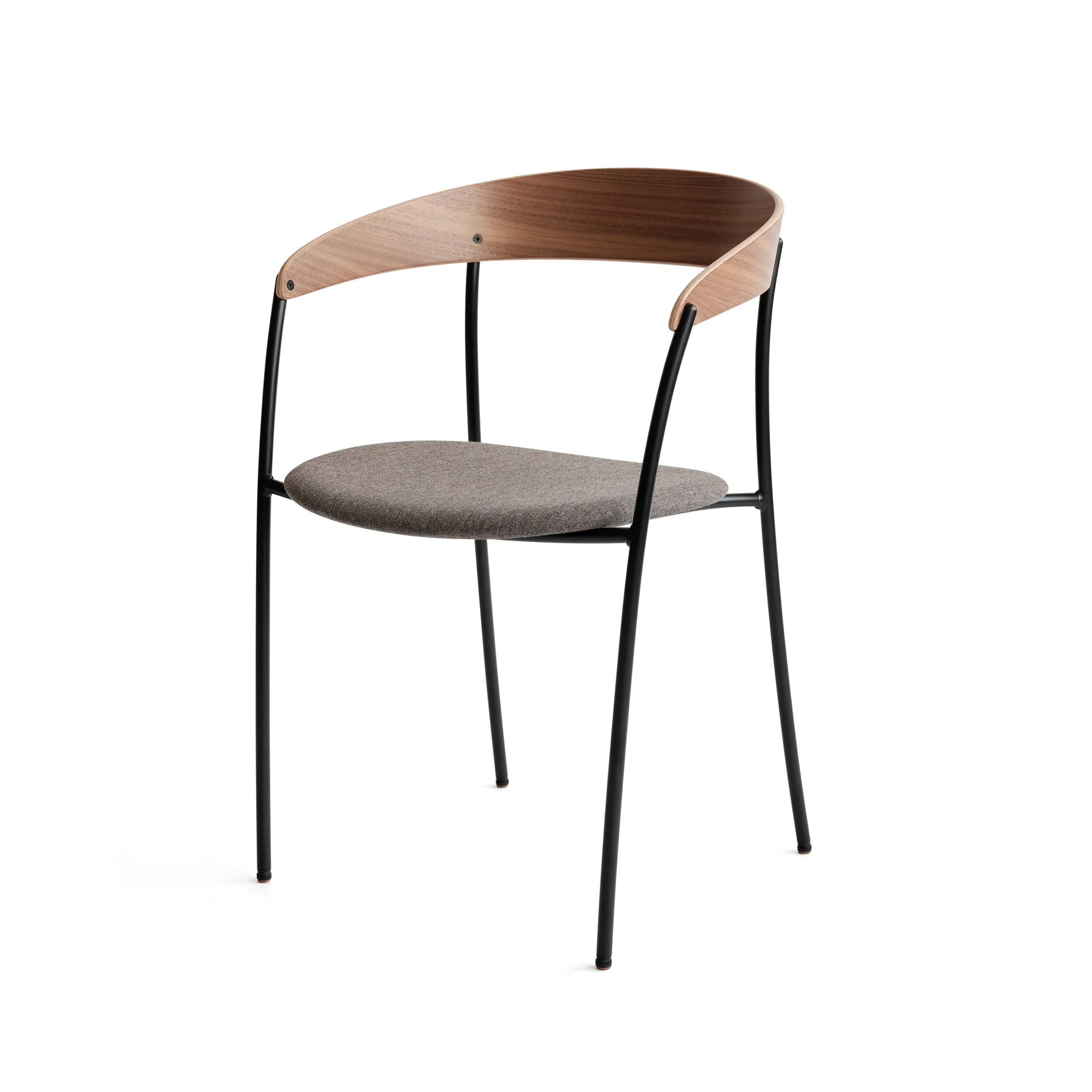 Missing Stuhl mit Armlehne, Walnuss-Molly 2 170 New Works