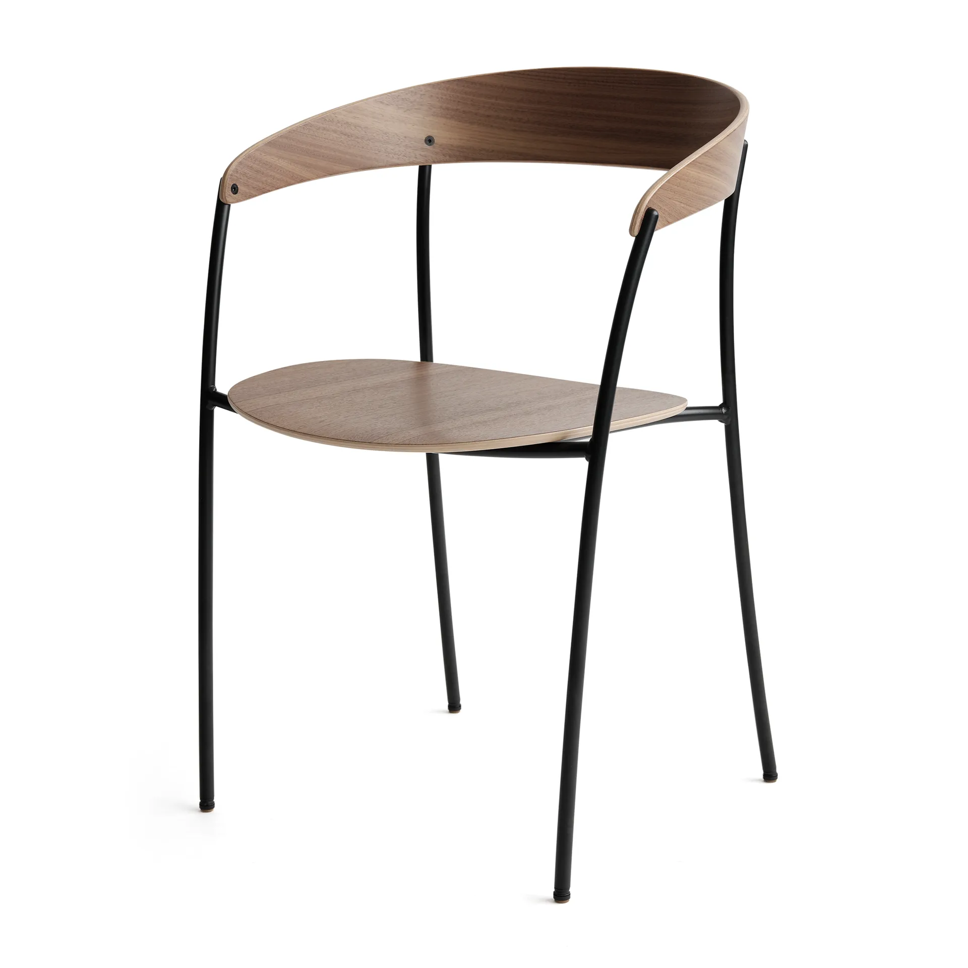 Missing Stuhl mit Armlehne, Walnuss New Works