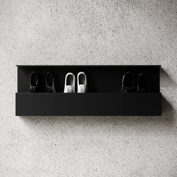Nichba Schuhregal - Schwarz, 100 cm - Nichba