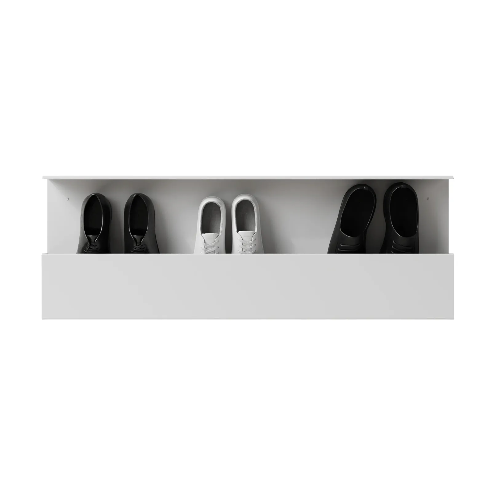 Nichba Schuhregal, Weiß, 100 cm Nichba