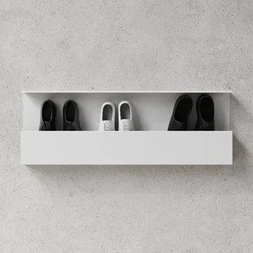 Nichba Schuhregal - Weiß, 100 cm - Nichba