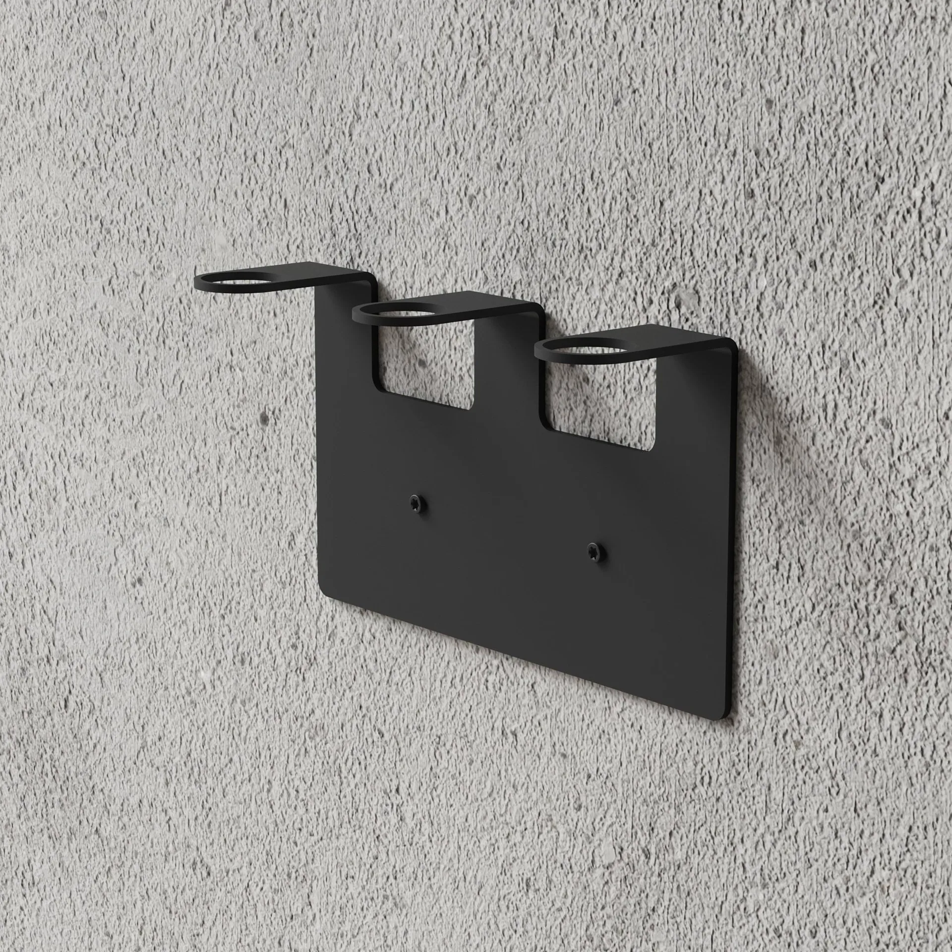 Nichba Seifenhalter, Schwarz, dreifach Nichba