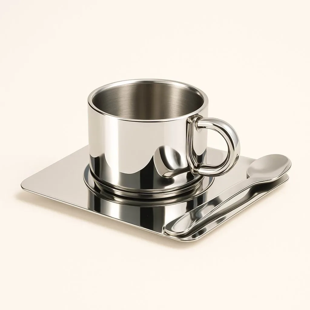 Nichba Trio Tasse, Edelstahl Nichba