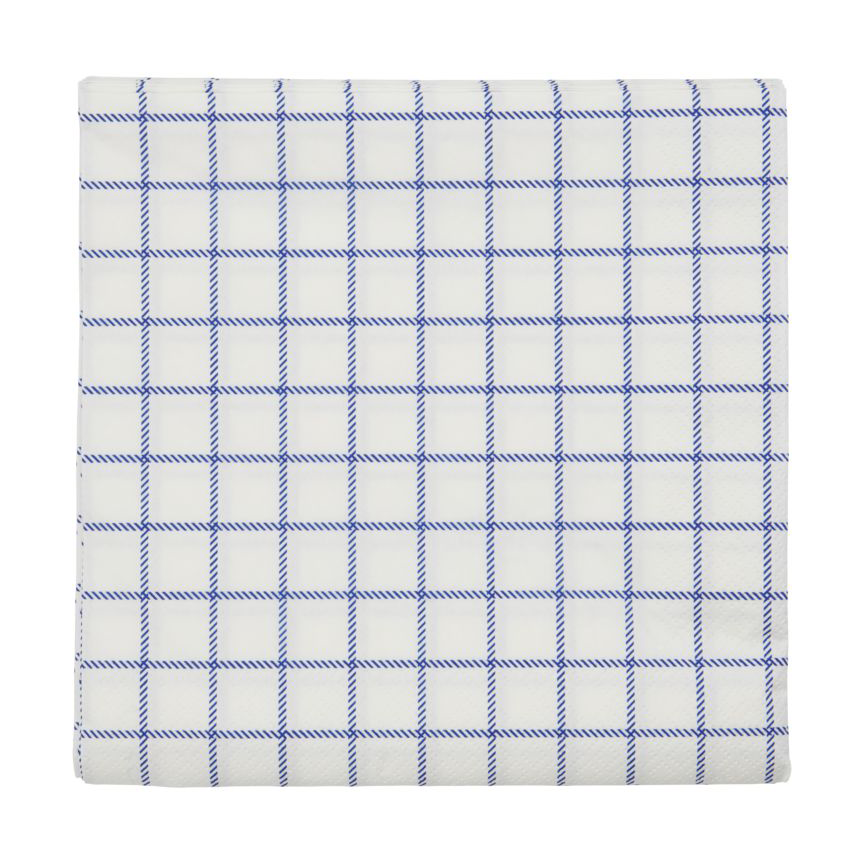 Nicolas Vahé Check Servietten 20x20 cm Blau