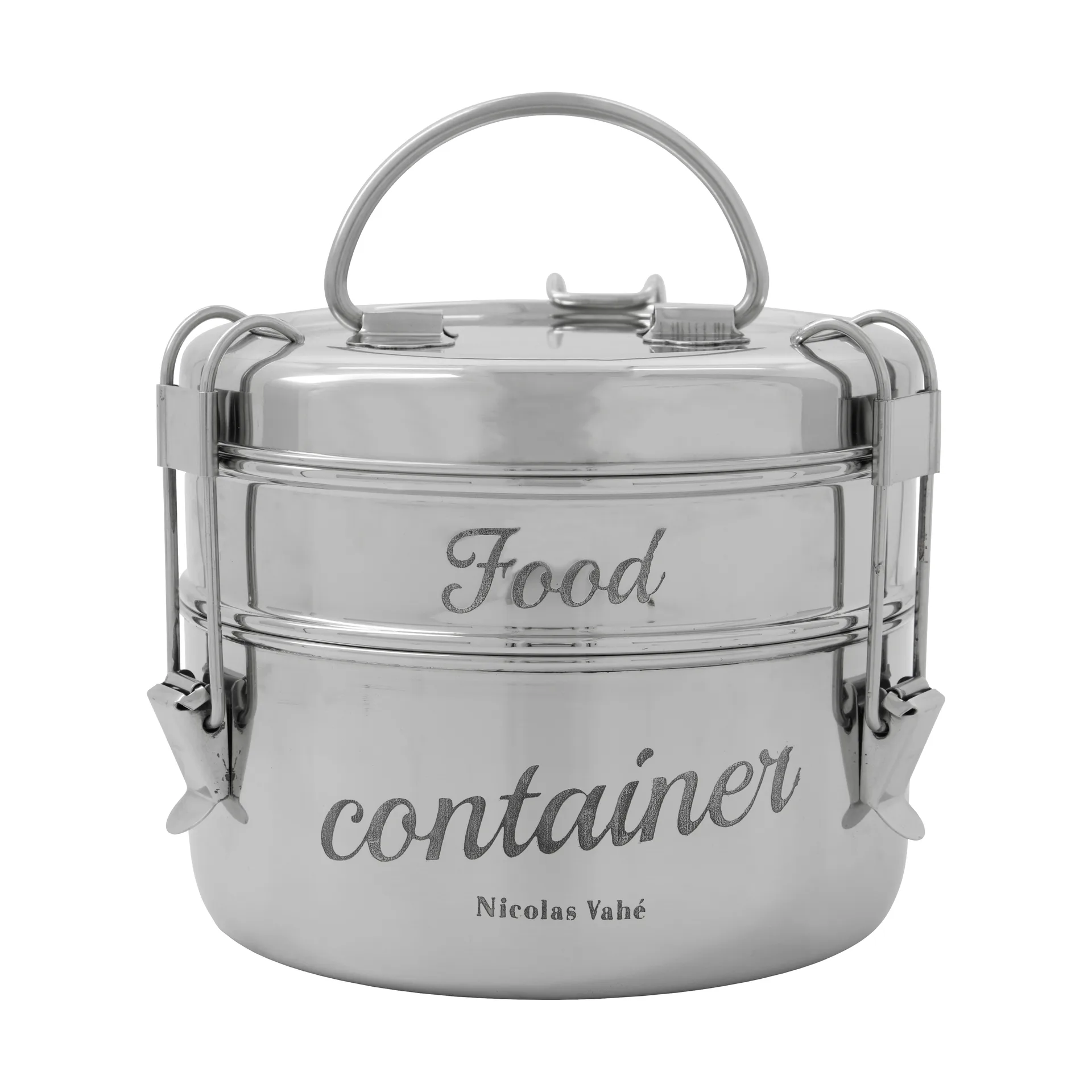 Nicolas Vahé Brotdose 2-teilig, Silberfärbung, Ø18 cm Nicolas Vahé