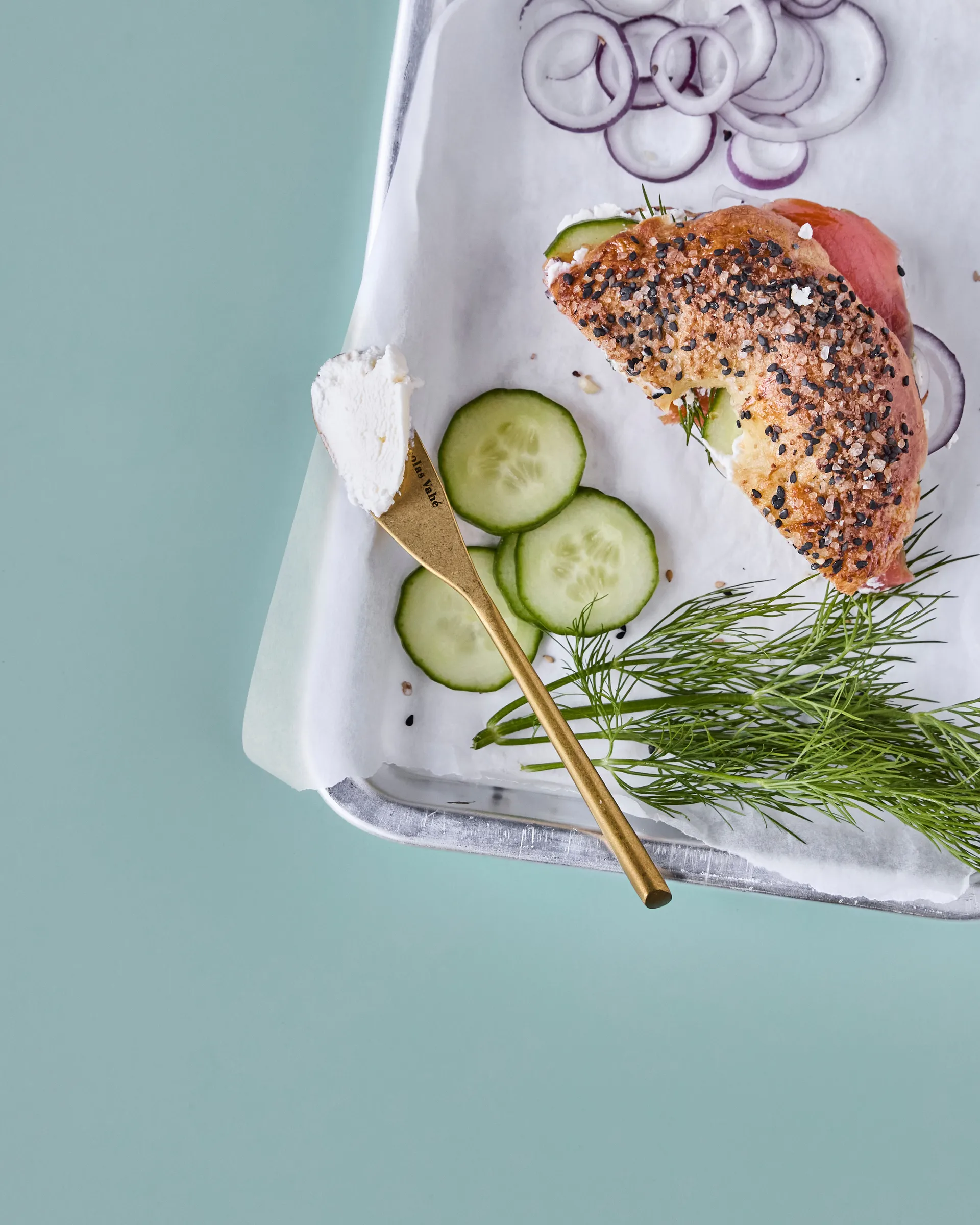 Nicolas Vahé Buttermesser 4-pack, Antik-Goldfinish Nicolas Vahé