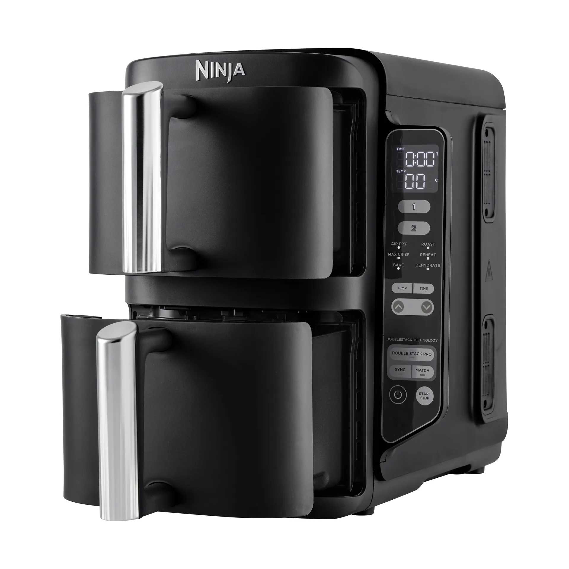Ninja Air Fryer SL300EU Double Stack 2 Schubladen 7,6 l, Schwarz Ninja