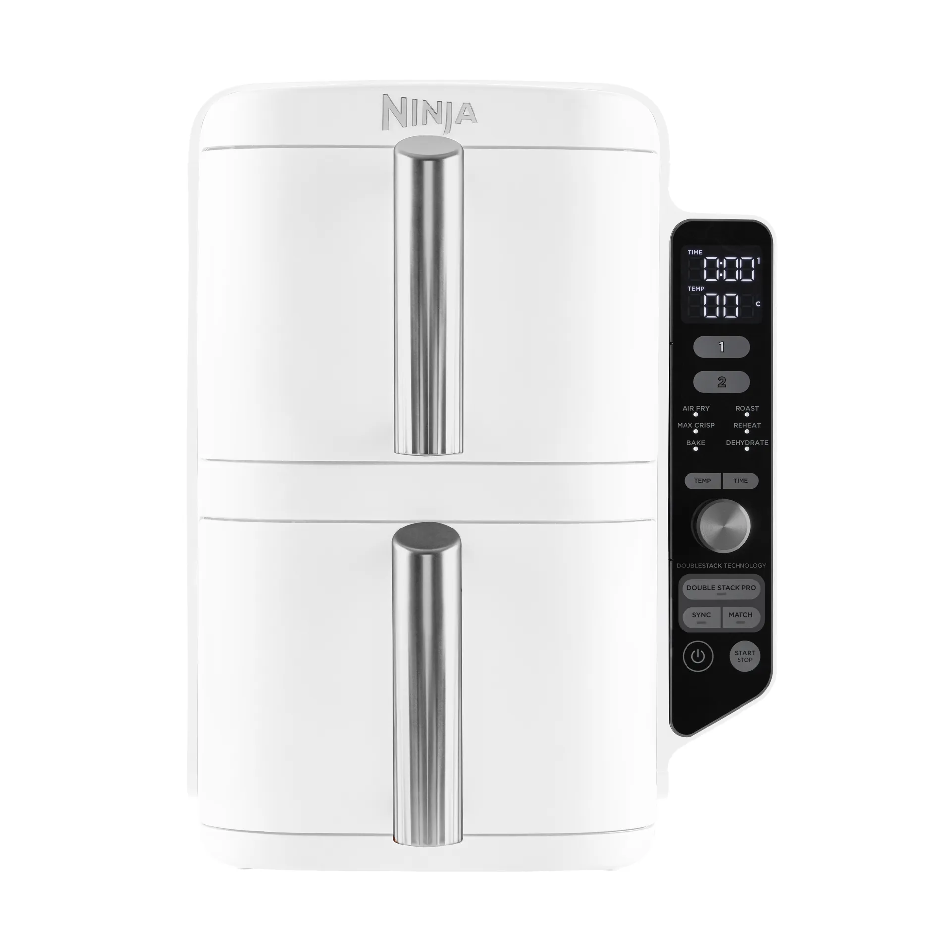 Ninja Air Fryer SL400EUWH Double Stack XL- 2 Schubladen 9,5 l, Weiß Ninja