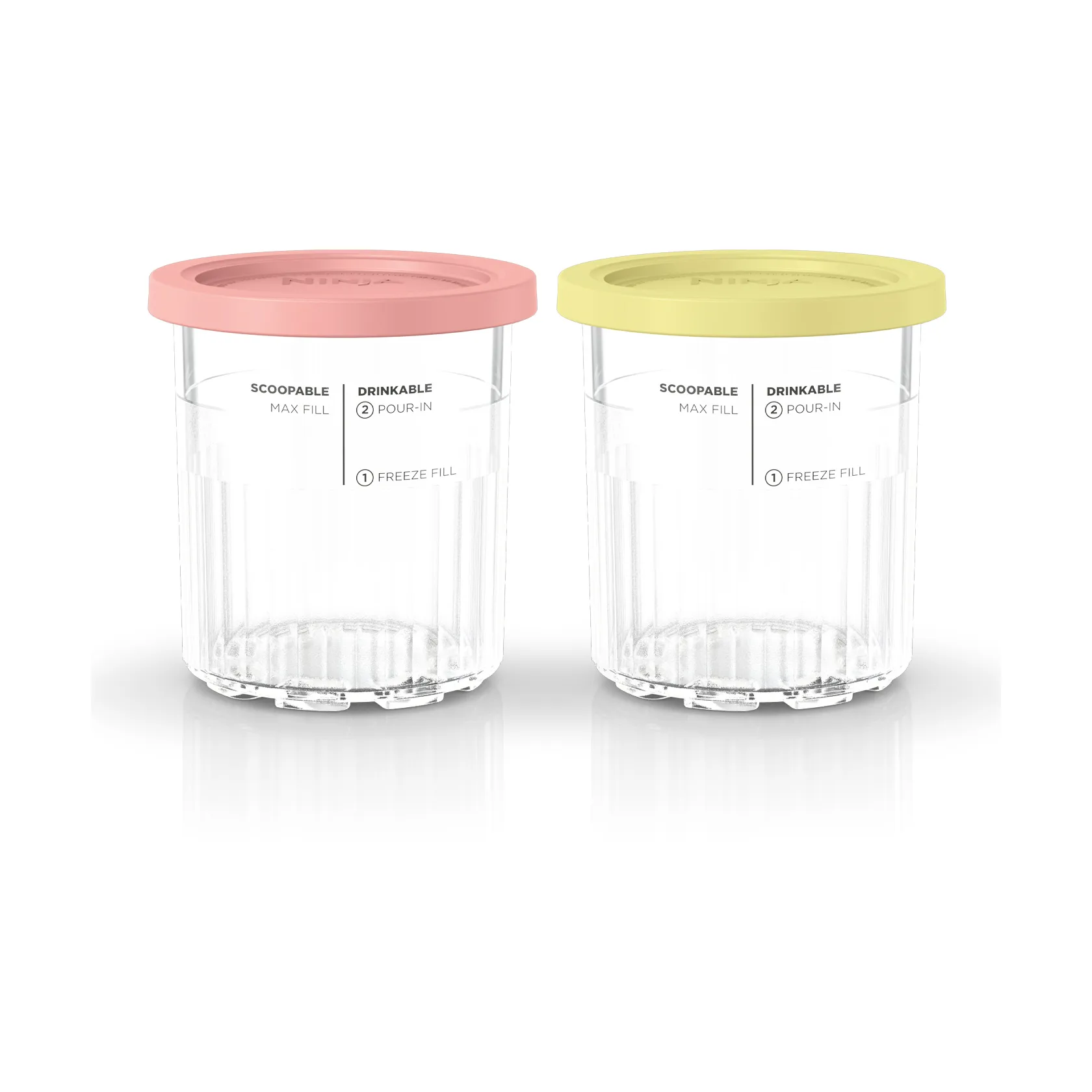 Ninja CREAMi 2 zusätzliche Becher 709 ml für NC501EU, Rosa/Gelb Ninja