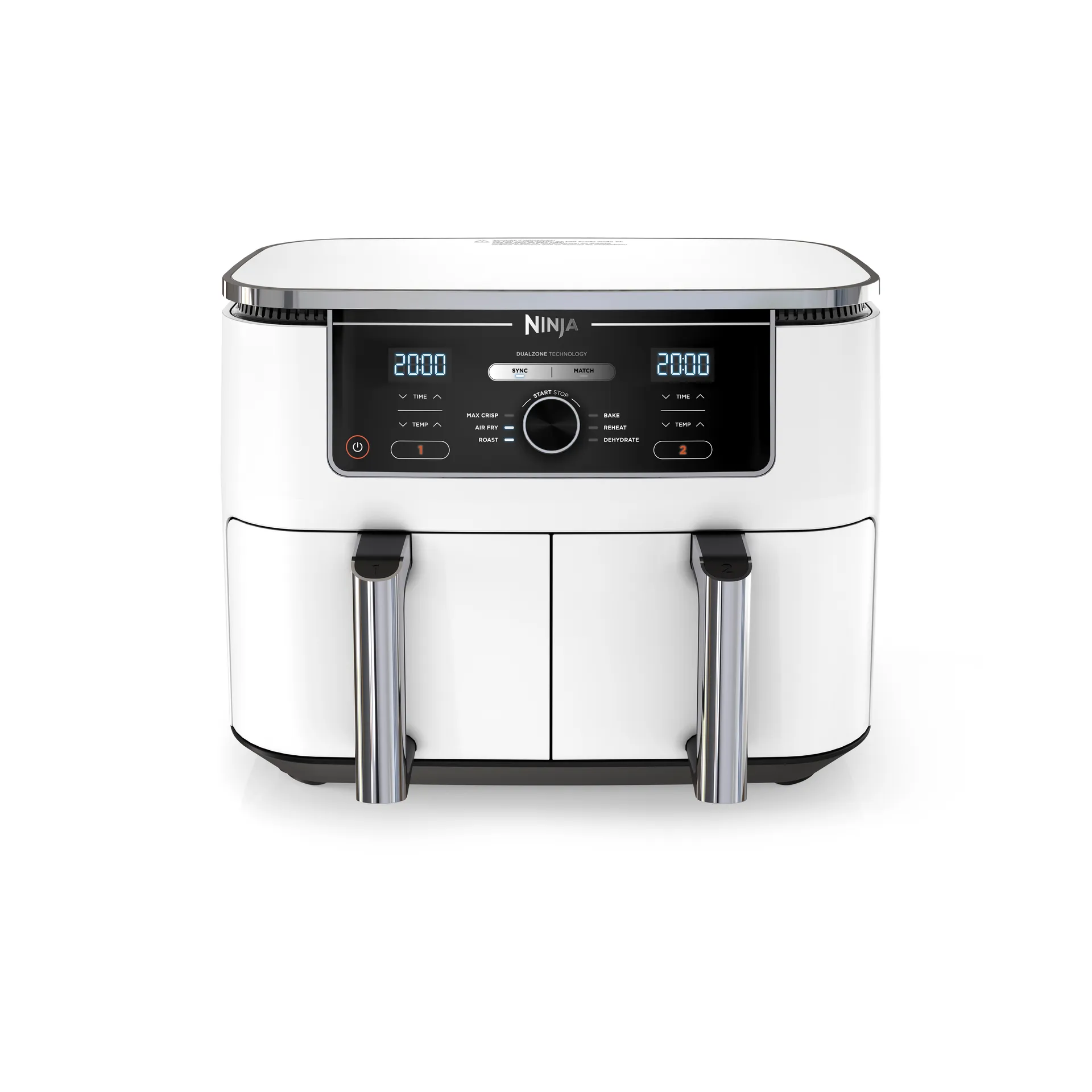 Ninja foodi Air Fryer AF400EU max dual zone 9,5 l, White Ninja