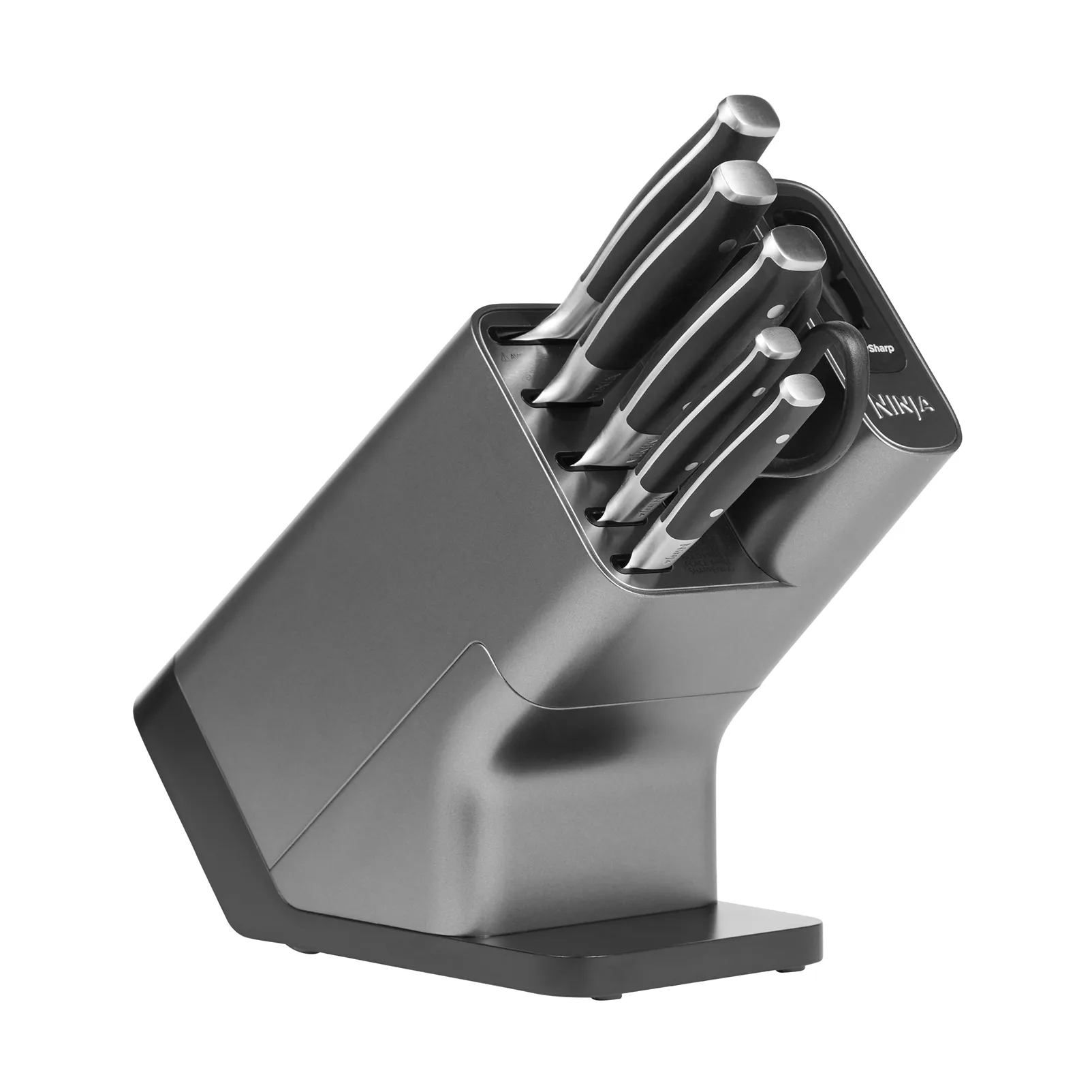 Ninja Foodi K32006 Messerset mit Messerblock & integriertem Messerschärfer, Edelstahl Ninja