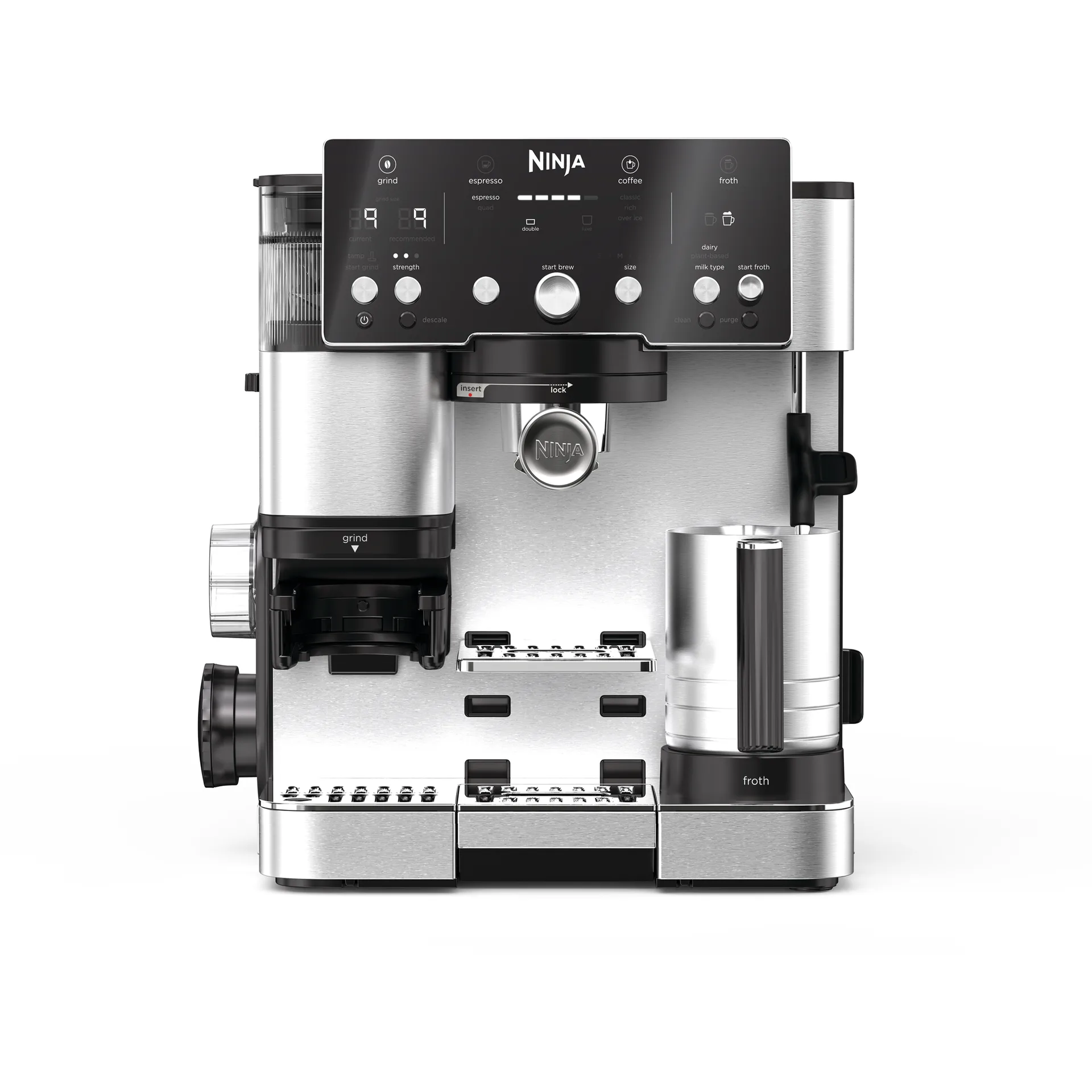 Ninja Luxe™ café essential 2-in-1 Espressomaschine, Stainless steel Ninja