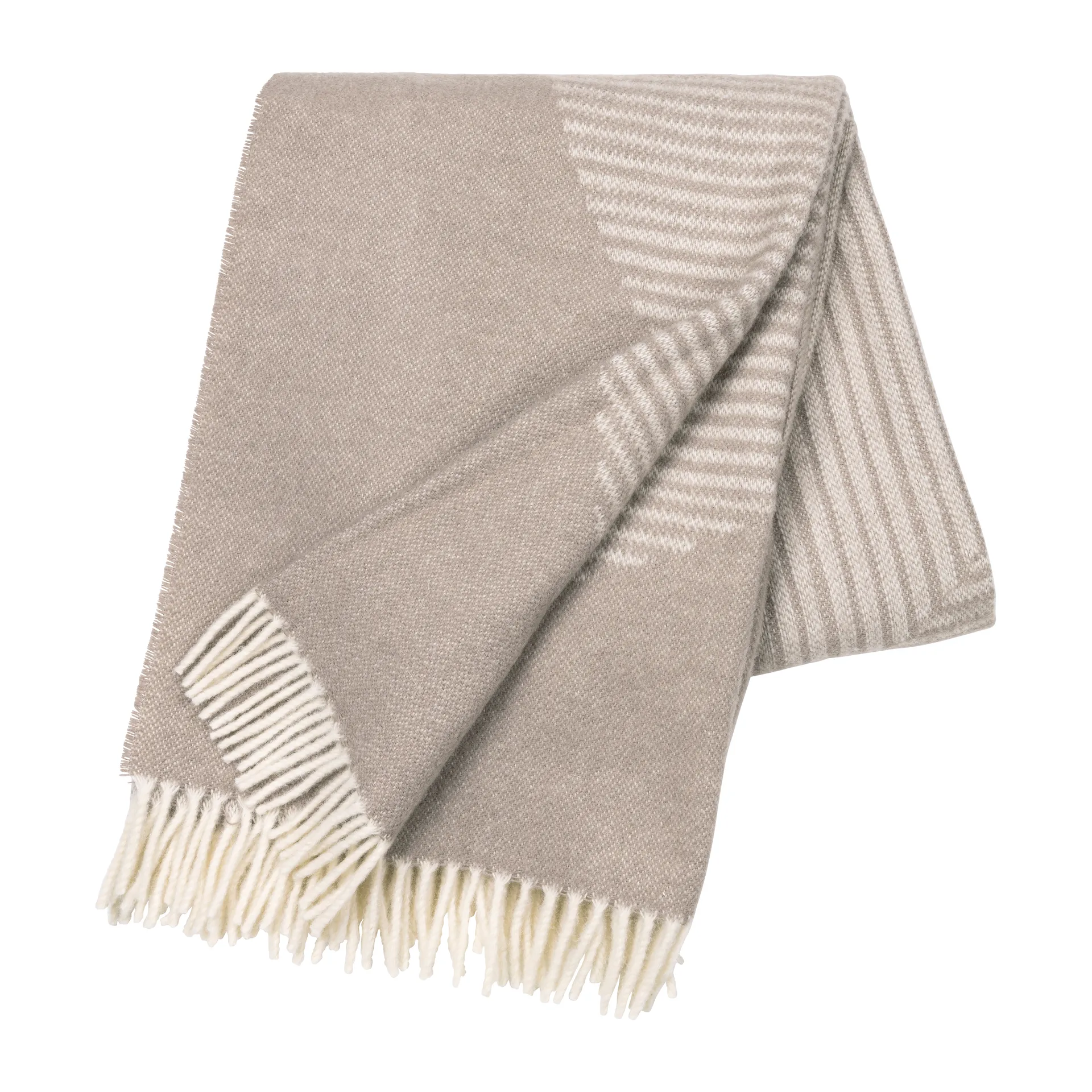 Circles Wolldecke 130 x 185cm, Beige NJRD