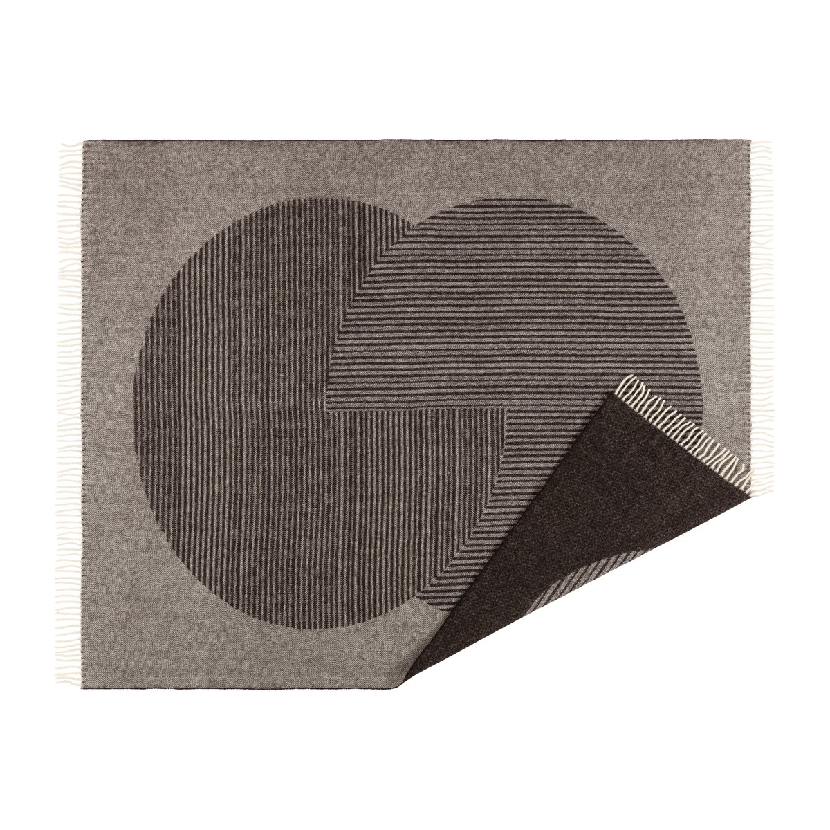 NJRD Circles Wolldecke 130 x 185cm Braun
