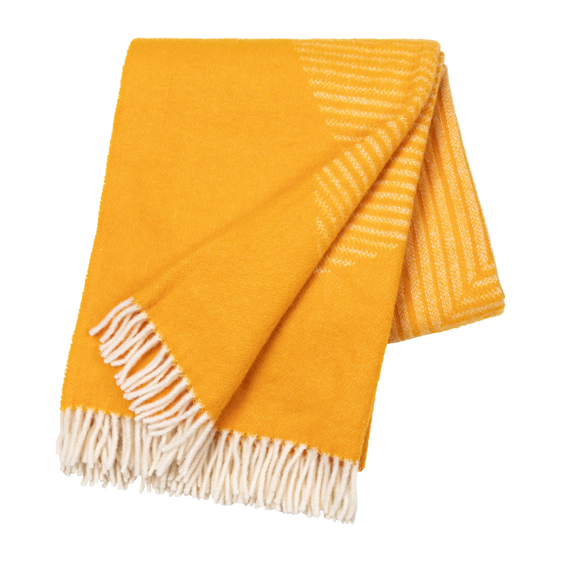 Circles Wolldecke 130 x 185cm, Gelb NJRD