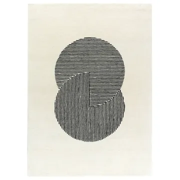 Circles Wollteppich naturweiß - 200 x 300cm - NJRD