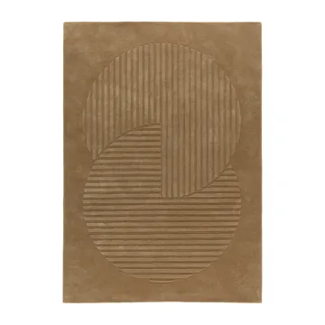 Levels Circles Wollteppich - Beige, 200x300 cm - NJRD