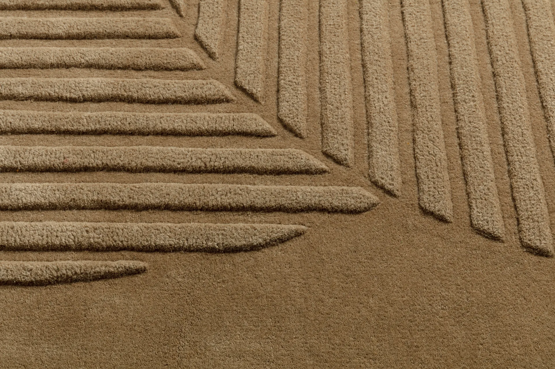 Levels Circles Wollteppich, Beige, 200x300 cm NJRD