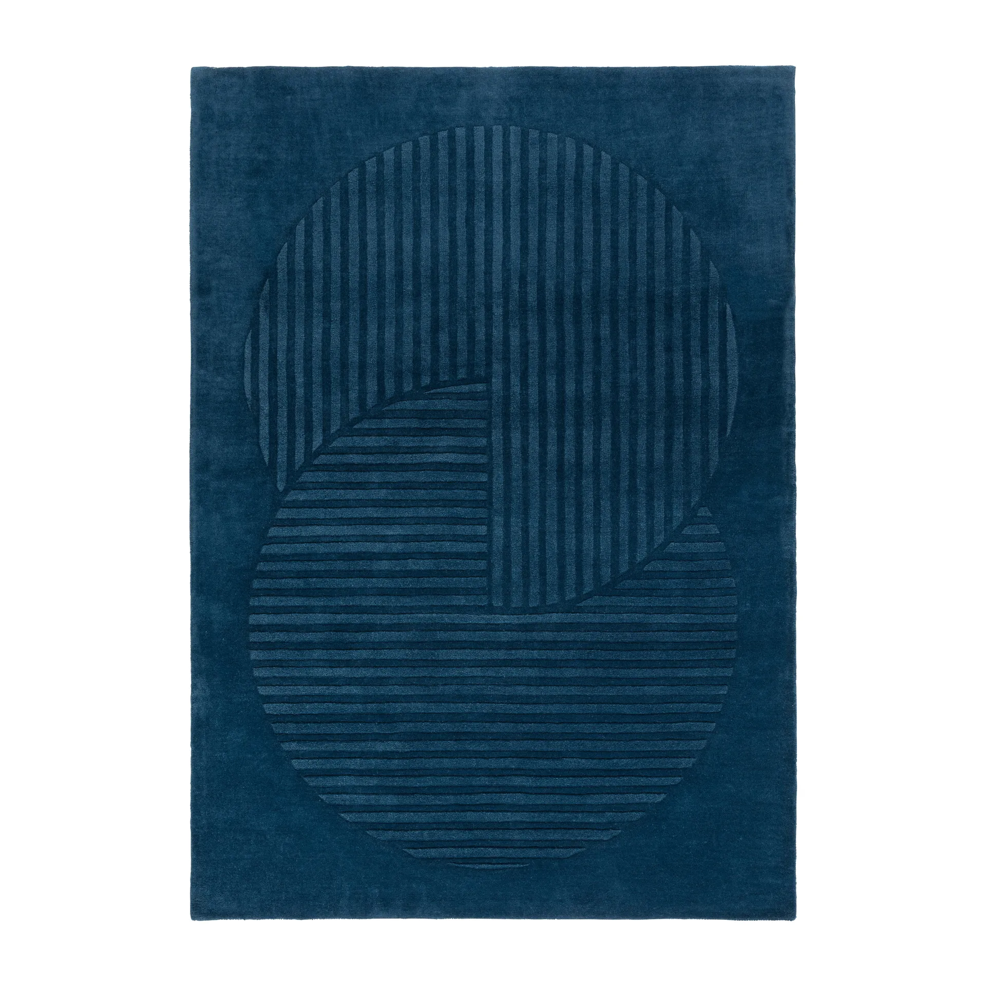 Levels Circles Wollteppich, Blau, 200x300 cm NJRD