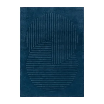 Levels Circles Wollteppich - Blau, 200x300 cm - NJRD