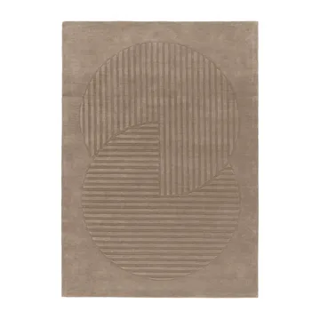 Levels Circles Wollteppich - Maulwurfbraun, 170x240 cm - NJRD