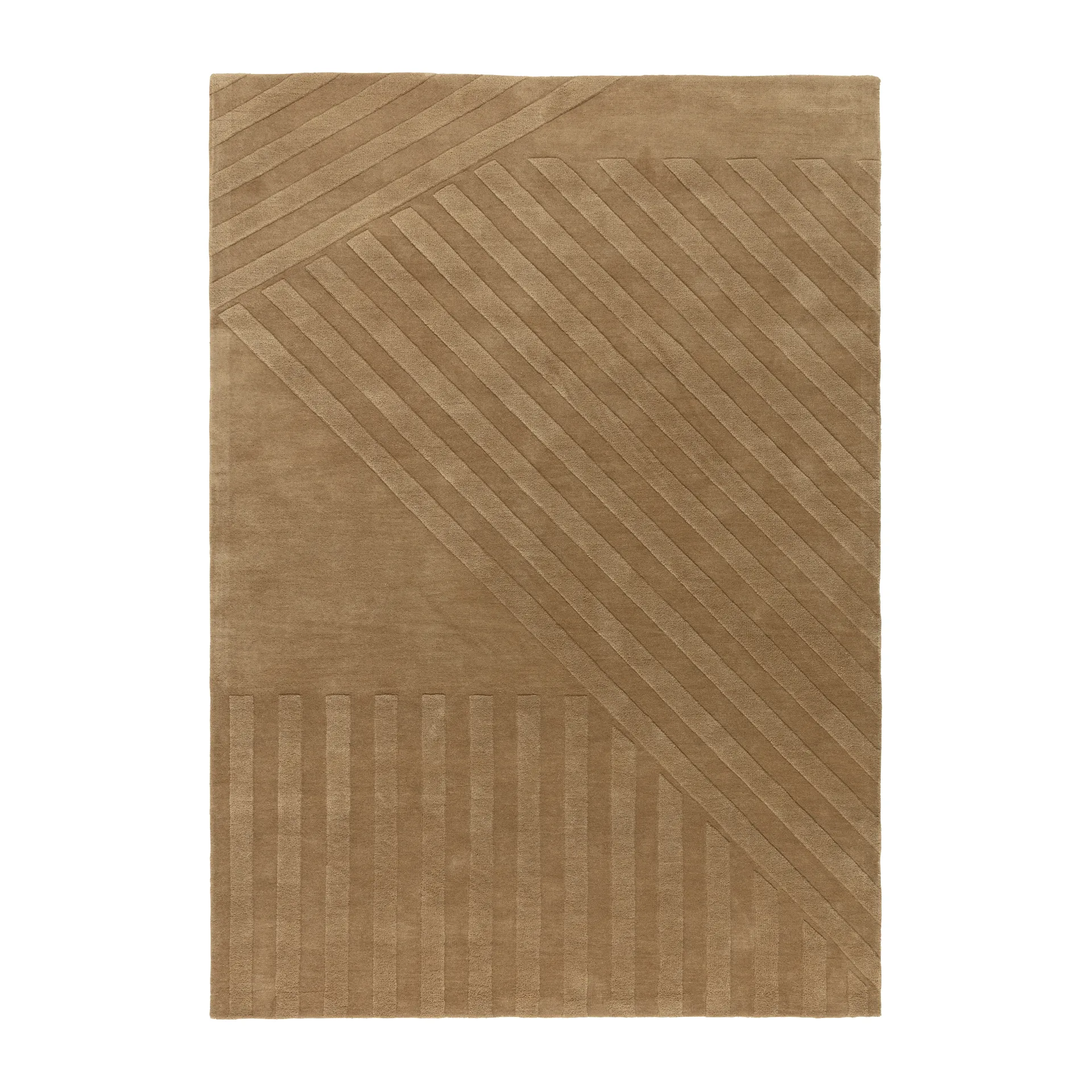 Levels Stripes Wollteppich, Beige, 170x240 cm NJRD