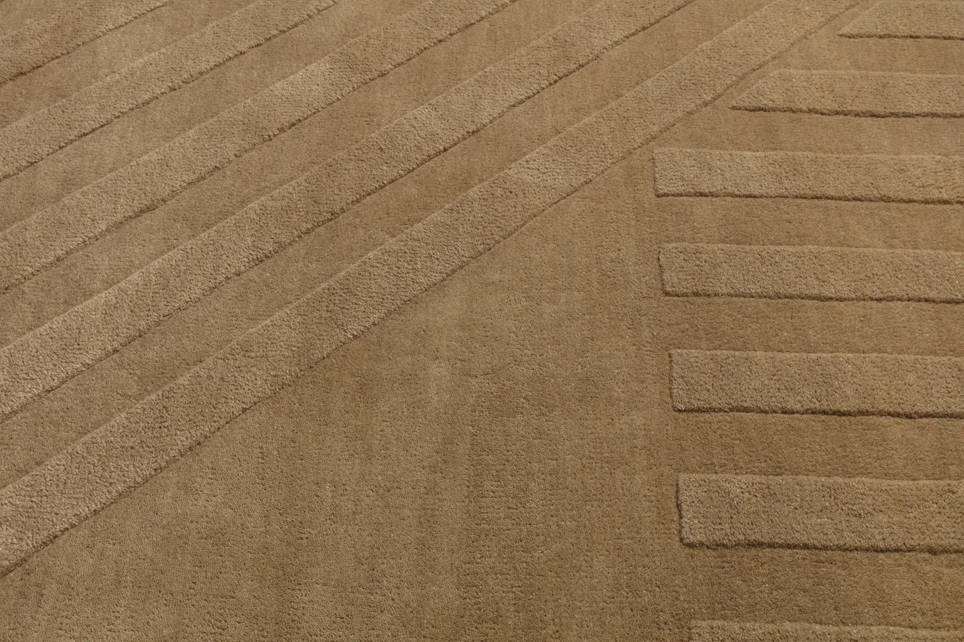Levels Stripes Wollteppich, Beige, 170x240 cm NJRD