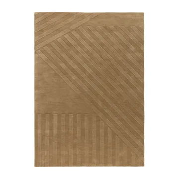 Levels Stripes Wollteppich - Beige, 200x300 cm - NJRD