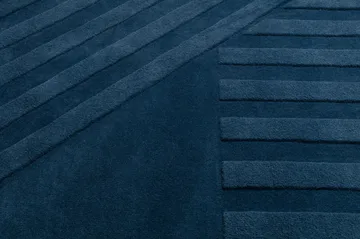 Levels Stripes Wollteppich - Blau, 170x240 cm - NJRD