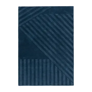 Levels Stripes Wollteppich - Blau, 200x300 cm - NJRD