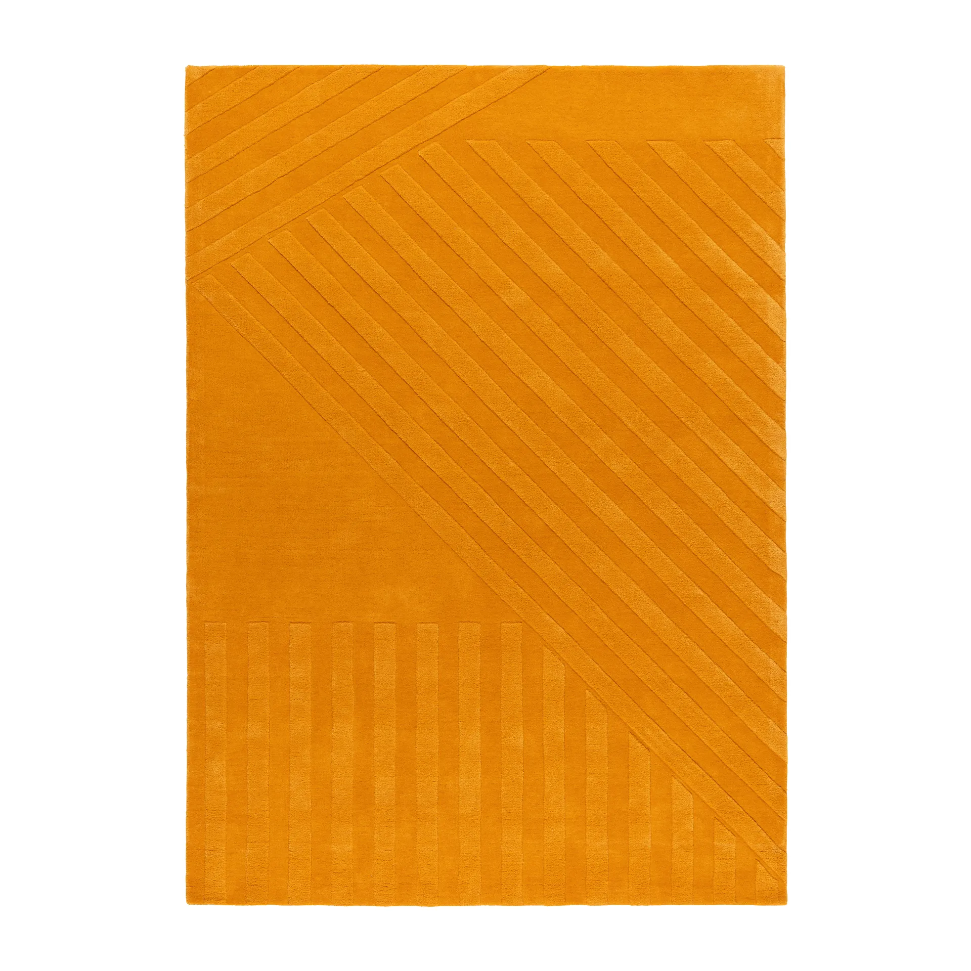 Levels Stripes Wollteppich, Gelb, 170x240 cm NJRD