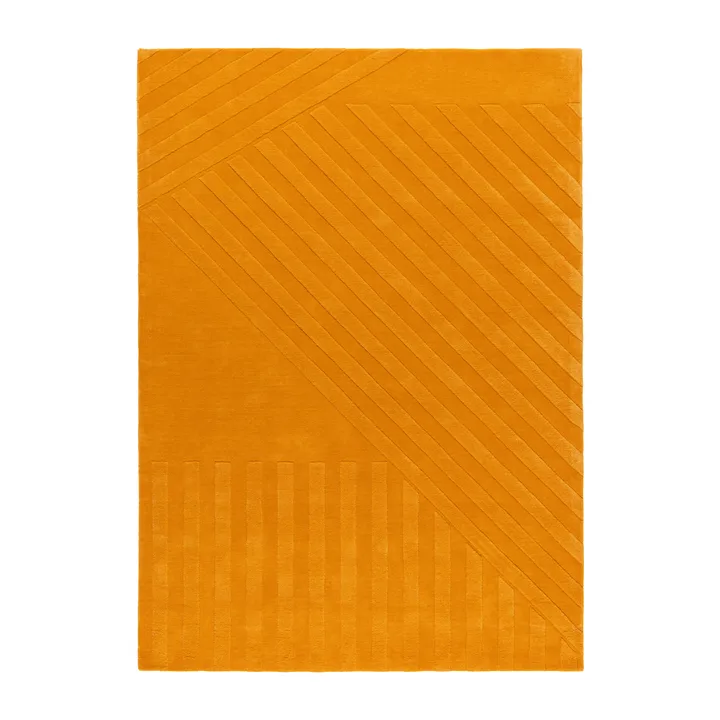 Levels Stripes Wollteppich - Gelb, 170x240 cm - NJRD