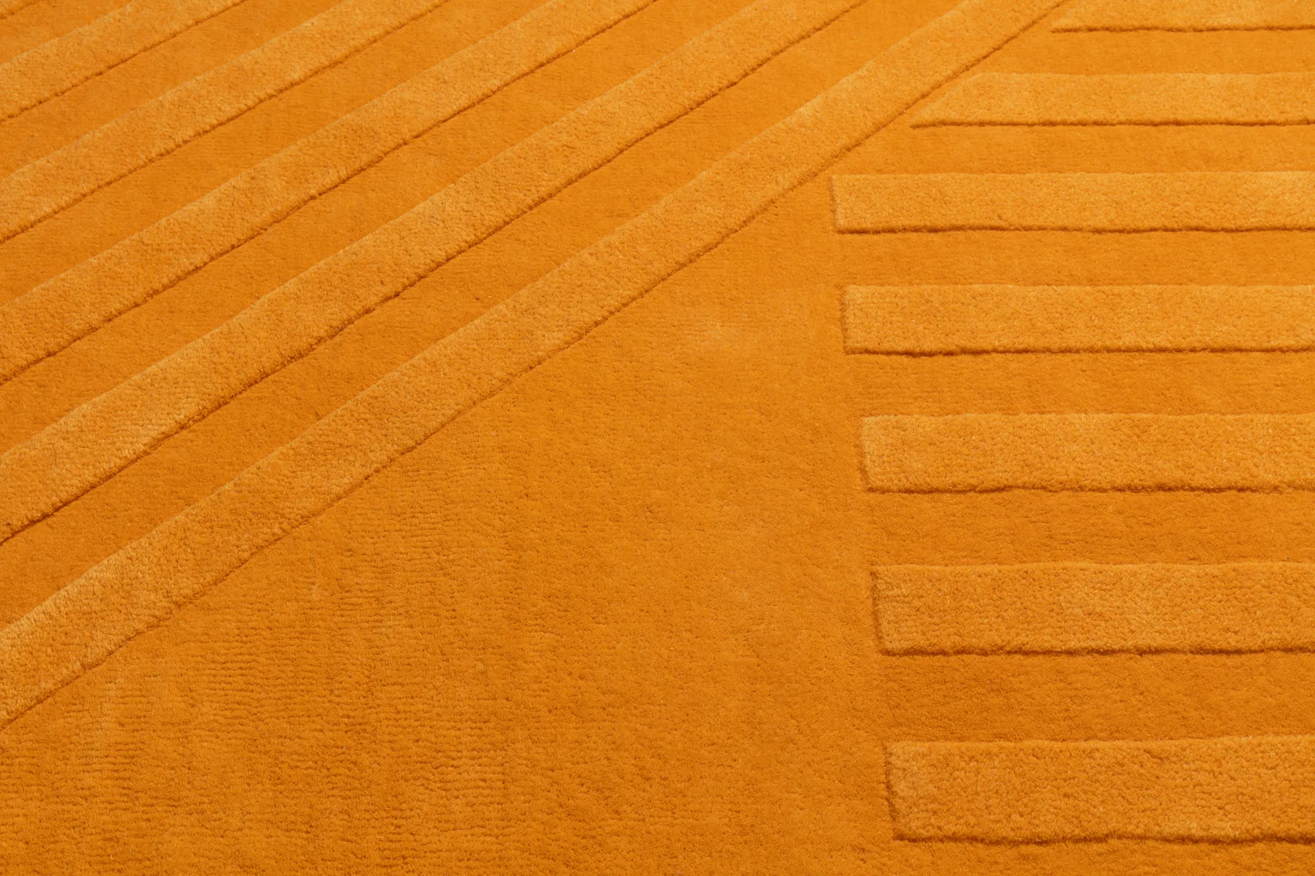 Levels Stripes Wollteppich, Gelb, 200x300 cm NJRD
