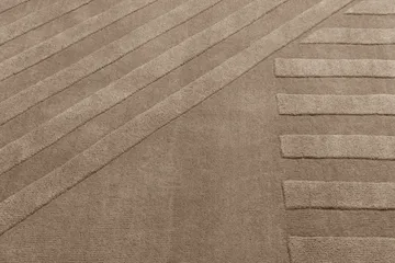 Levels Stripes Wollteppich - Maulwurfbraun, 200x300 cm - NJRD